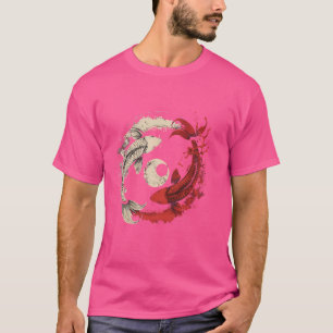 T-shirt Koi Yin Yang Koi Poisson japonais Koi Carpe Poisso