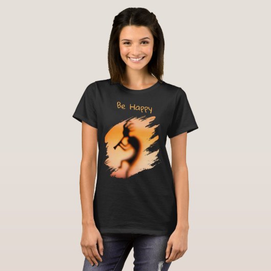 T-shirt Kokopelli Be Happy (Devant entier)