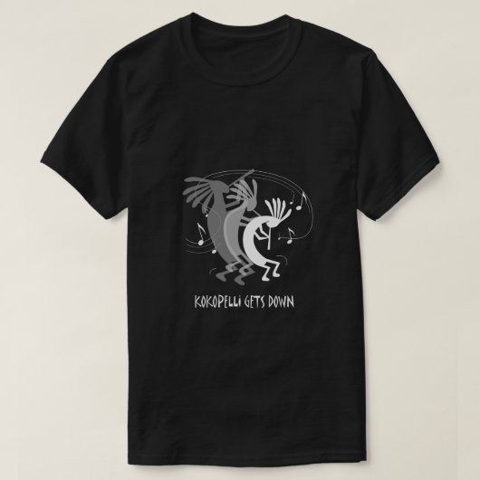 T-shirt Kokopelli décroche Black Basic T (Design devant)