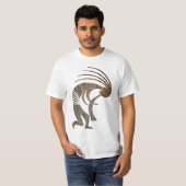 T-shirt Kokopelli d'origine autochtone de Petrogly (Devant entier)