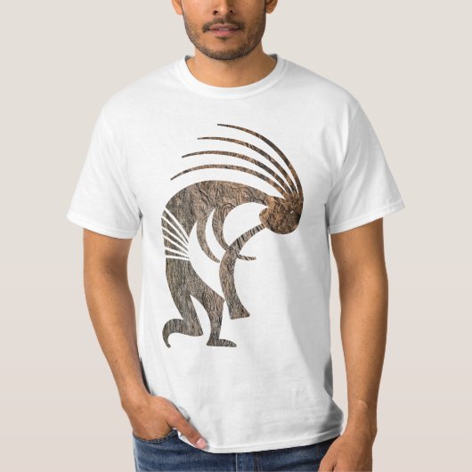 T-shirt Kokopelli d'origine autochtone de Petrogly (Devant)