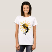 T-shirt Kokopelli Gold Sun Ladies Basic (Devant entier)