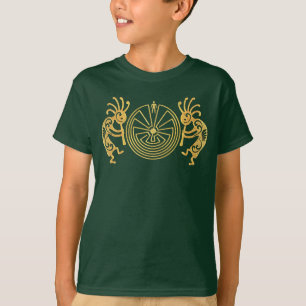 T-shirt KOKOPELLI/HOMME DANS l'or de LABYRINTHE + vos