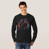 T-shirt Kokopelli Musicans Amis Duo 1 - Amusants (Devant entier)