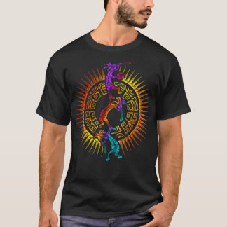 T-shirt Kokopelli Musician Acrobats  Mandala Sun 1  Fan