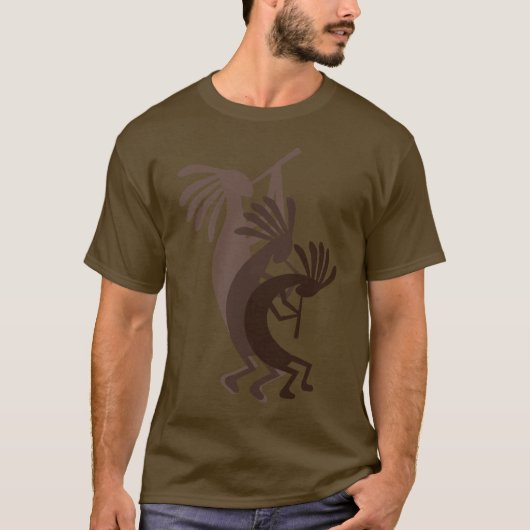 T-shirt Kokopelli Obtient Le Tee - shirt Brown Mens (Devant)