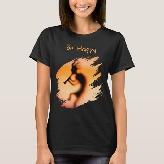 T-shirt Kokopelli soyez heureux   (Devant)