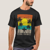 T-shirt Kona Hawaii Beach Surfer Surfing Palm Tree Vacatio (Devant)