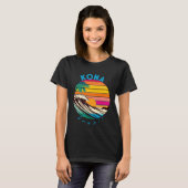 T-shirt Kona Retro 1980 Style Hawaii Beach (Devant entier)