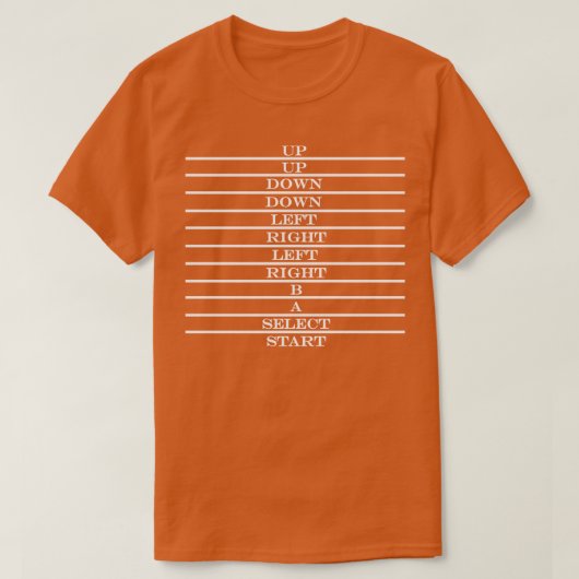 T-shirt konami code contra jeu vidéo (Design devant)