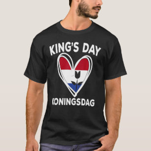 T-shirt Koningsdag Pays-Bas 2022 Tulip Heart Kings Day