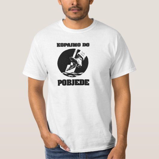 T-shirt Kopajmo font l'affiche de Pobjede Sarajevo (Devant)