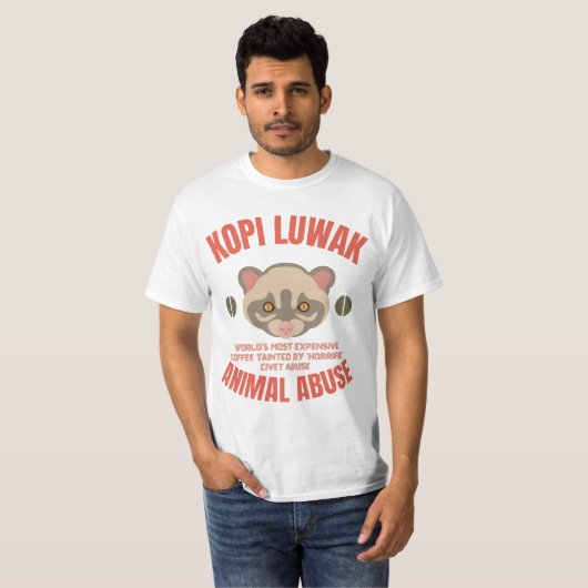 T-shirt Kopi Luwak Animal Abus - Luwak Coffee (Devant entier)