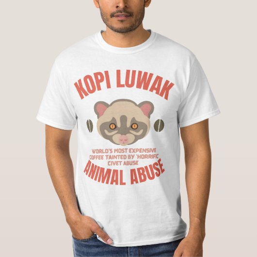 T-shirt Kopi Luwak Animal Abus - Luwak Coffee (Devant)