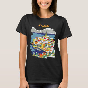 T-shirt Korcula Croatie Ville Fortifiée Voyage Côtier