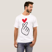 T-shirt Korean finger heart (Devant entier)