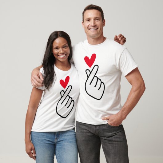 T-shirt Korean finger heart (Unisexe)