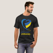 T-shirt Korsun-Shevchenkivskyi Ukraine Coeur du drapeau na (Devant entier)