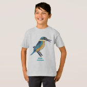 T-shirt Kotare Kingfisher NZ BIRD (Devant entier)