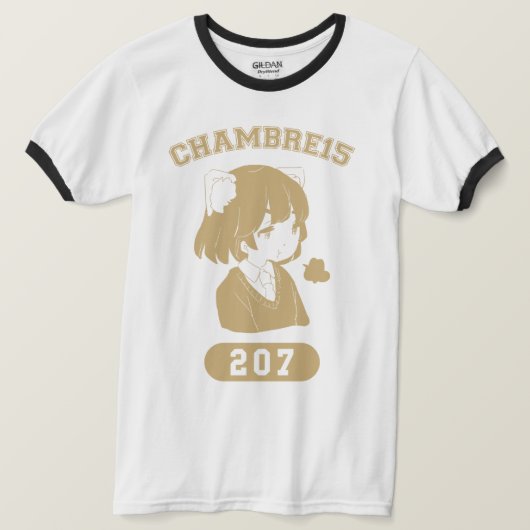 T-shirt Kotoko college design ringer (Design devant)