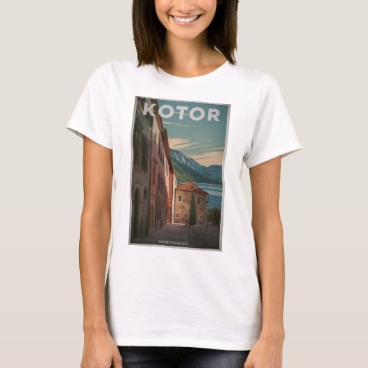 T-shirt Kotor Monténégro vintage (Devant)