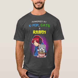 T-shirt KPop Funny Ramen Lover Amoureux des chats coréen P