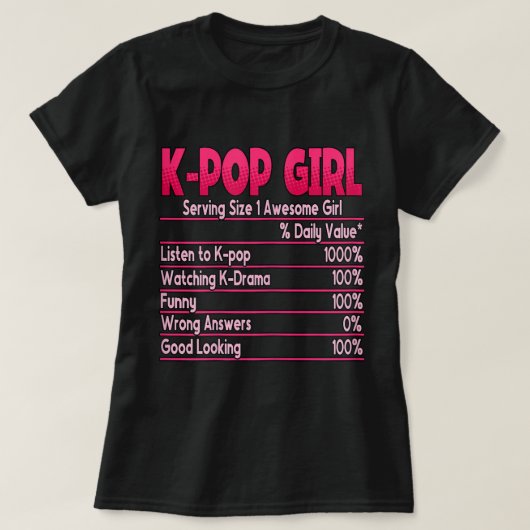T-shirt Kpop Girl coréen Pop Music Kpop (Design devant)