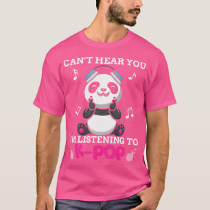 T-shirt Kpop Kawaii Panda Bear Ne Vous Entend Pas J'Écoute