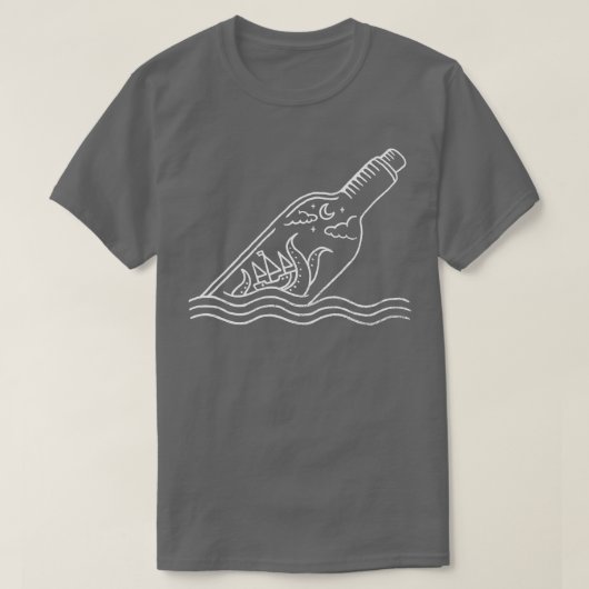 T-shirt Kraken dans une bouteille (Design devant)