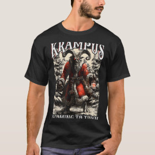 T-shirt Krampus arrive en ville Noël Horreur Vacances