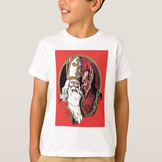 T-shirt Krampus de la Saint-Nicolas rouge (Devant)