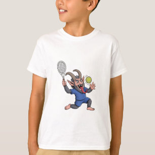 T-shirt Krampus effrayant jouant au tennis Noël