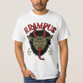 T-shirt Krampus font face à vilain (Devant)