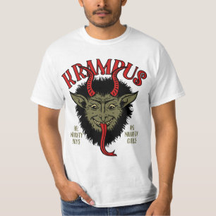 T-shirt Krampus font face à vilain