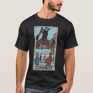 T-shirt Krampus Jugement Tarot Card Funny Christmas Gothi