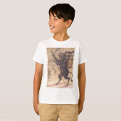 T-shirt Krampus skieur kidnappant des femmes (Devant entier)