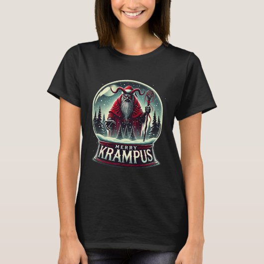 T-shirt Krampus Vient À La Ville Horreur Merry Krampus Chr (Devant)