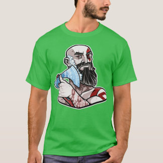 T-shirt Kratos se raser avec son Ax
