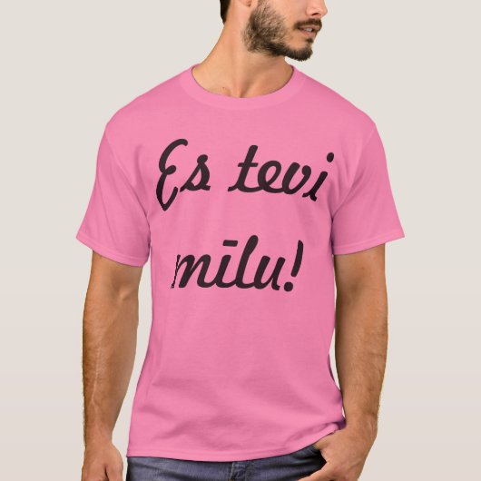 T-shirt kreklis de milu de tevi d'es (Devant)