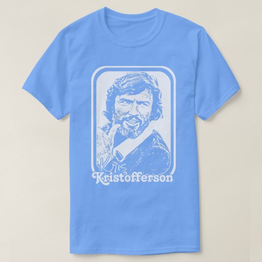 T-shirt Kris Kristofferson Ventilateur de style rétro (Design devant)