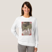 T-shirt Krishna avec les vêtements des filles de vache, (Devant entier)