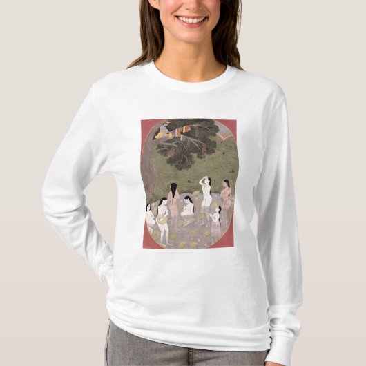 T-shirt Krishna avec les vêtements des filles de vache, (Devant)