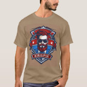 T-shirt Krispin - Barber Shop Theme Logo et titre (Devant)