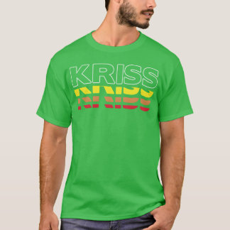 T-shirt Kriss prénom drôle vintage coucher de soleil Kriss