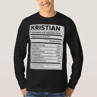 T-shirt Kristian Nutrition Information Problème Résoudre H