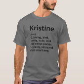 T-shirt KRISTINE Définition Personnalisé Funny Birthday Gi (Devant)