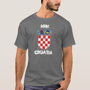 T-shirt Krk, Croatie avec le manteau des bras