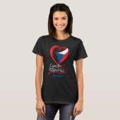 T-shirt Krnov République Tchèque Drapeau Cardiaque Lion Ti (Devant entier)