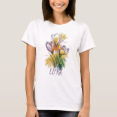 T-shirt Krocuses fleuriste (Devant)