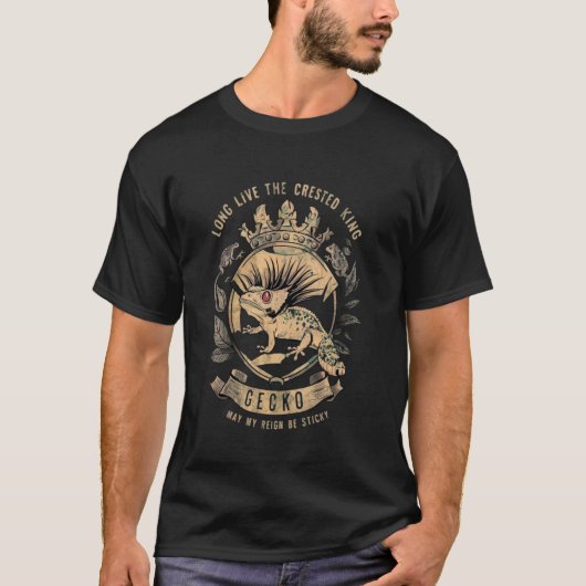 T-shirt Kronengecko long live the crested king, gecko, may (Devant)